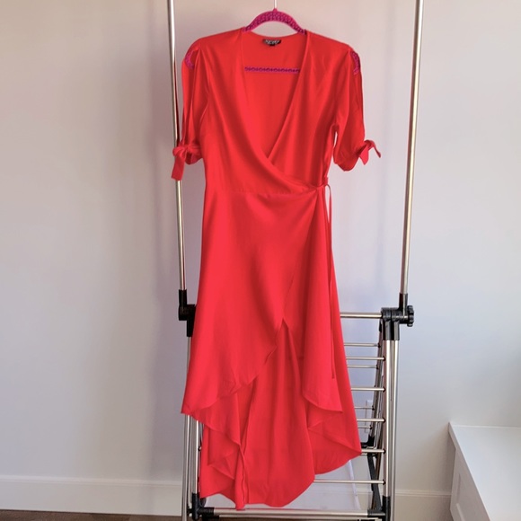 Salmon Wrap dress - Picture 1 of 4